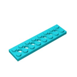 Gobricks GDS-699 Technical, Plate 2 x 8 with 7 Holes compatible with lego 3738 pieces of children's toys Building Blocks