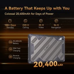 Cubot Tab KingKong 2, Rugged Tablet Android 14, Helio G99, 20400mAh Battery,16GB RAM+256GB ROM, IP68 Waterproof, 10.95" Screen