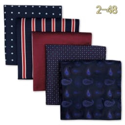 5 PCS Mens Pocket Square Set Assorted Handkerchief Multi Styles Paisley Floral Suit Large 32cm Hanky Business Accessories