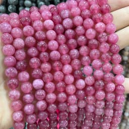 6 8 10MM Natural Stone Jade Chalcedony Round Multicolors Loose Beads For Jewelry Making Diy Charm Bracelets Necklace Accessories
