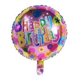 50pcs 18inch Round Foil Balloon Happy Birthday Inflatable Foil Helium Balloons Birthday Party Decoration Kids Toys Air Globos