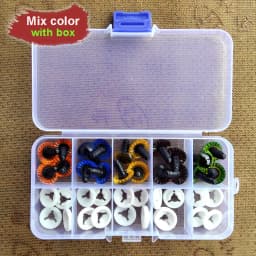 20pcs Laser Plastic Safety Eyes For Crochet Stuffed Toys Amigurumi Color Mixed Sizes Box Kawaii Doll Accessories 11/13/15/28mm