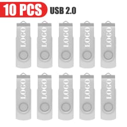 10pcs/lot USB 2.0 USB Flash Drive Flash Memory Card 32GB Pendrive 64GB Usb Stick 4GB 8GB 16GB Memory Stick U Disk Free Logo