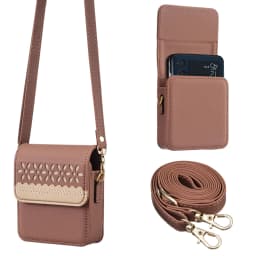 Luxury Embossed Small Flower Universal Bag Case For Samsung Z flip 7 6 5 4 3 7Fe Long Lanyard Shoulder Strap Back Cute Cover