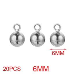 20pcs Lot 4/5/6mm Round Stainless Steel Beads Solid Ball Charms DIY Gold Plated Earrings Bracelet Jewelry Making Materials Craft
