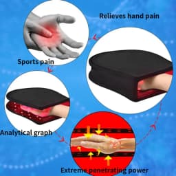 Red & Infrared Light Therapy Device for Hand Pain Relief Near Infrared Mitten Glove for Arthritis Fingers Double Side LED 880NM