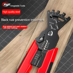 Professional-Grade Wire Bender Pliers - Red Handle, Crimping & Stripping Tool for Electricians, Precision Manual Bending