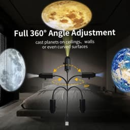 Christmas Deer Snowflake Switchable Pattern Projection Lamp USB Ambiance Night Light 360° Rotate for ChristmasGift Ceiling Decor