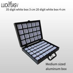 Portable Travel Gems Box Show Gemstone Storage Case Beads Diamond Pendant Exhibition Box Shockproof Gem Jars Exhibition Tray