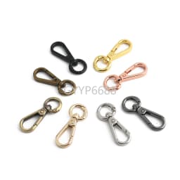 10/30/100PCS Inside:12mm Open Metal Carabiner Snap Hook Trigger Clasps Clips Swivel O-ring For Bag Strap Keychain Accessories
