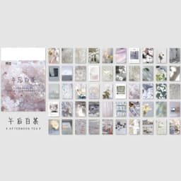 50 Sheets Rose Decorative Stickers Landscape Scrapbooking Diary Album Stationery Painting Stick Labels