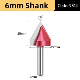 HUHAO 6mm Shank V Shape Wood Router Bit 60 90 120 150 Degrees 3D Engraving Bit Carbide End Mill for Wood MDF Cutting Slotting