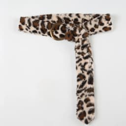Leopard Print Fur Belts Chic Warm Hip hop Adjustable Accessorie Y2K Aesthetic 2000s Jeans Belt punk Personalized Grunge Belt