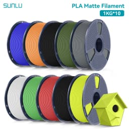 SUNLU PLA Matte 10KG1.75mm ±0.03mm 1KG/2.2LBS 3D Printer Filament PLA High Transparency Fast 2-7 Days Delivery RoHS Reach