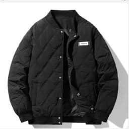 Men Oversized Baseball Cotton Jacket, Warm Coat Comfortable Casual Loose Fit Fashion Solid Color for Autumn Winter 170kg 11XL