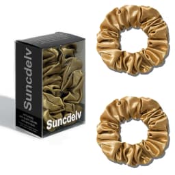 2PCS 100% Natural Silk Solid Color Hair Ties High Quality Hair Scrunchies Women Big Hairbands Hair Accessories 22Momme