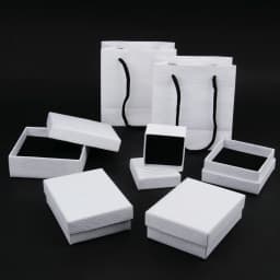 1Pcs Jewelry Packaging Gift Boxes Bags For Ring Necklace Bracelet Earrings Rectangle Cardboard With Sponge Jewelry Storage Box
