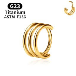 ASTM F136 Titanium 16G Hinged Nose Ring CZ Septum Clicker Cartilage Hoop Earrings Tragus Rook Daith Conch Helix Piercing Jewelry