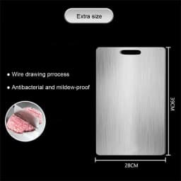 Cutting Boards for Kitchen Stainless Board 304 Steel Thickened Double Sided Food Grade Portable Fruit Meat Chopping