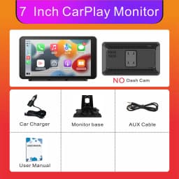 Universal Portable Wireless Carplay Screen for Car with Android Auto Touchscreen Car Stereo System
