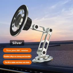 360 Rotation Foldable Magsafe Magnetic Car Phone Holder Auto Dashboard Windshield GPS Navigation Car Bracket Zinc Alloy Stand