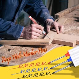 10Pcs/Set Multi-Purpose 20mm Deep Hole Long Nib Head Marker For Metal Perforating Pen Waterproof Bathroom Woodworking Decor Tool