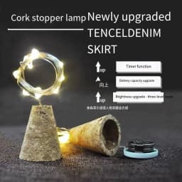Wodden Bar LED Wine Bottle Cork 2M String Fairy Lights Christmas Decoration Led Bottle Lights Holiday Copper Wire Lights String