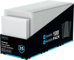 Trading Card TopLoaders 3"X4" Hard Plastic Protectors Optional UV Protection 100 Top Loaders + 100 Inner Card Sleeves + 1 PP Box