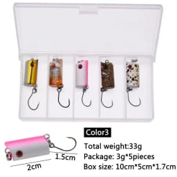 JYJ 1 box small hard fishing ABS plastic lure bait surface minnow sinking lure wobbler for bass perch bream fishing tackle