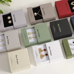 10pcsFree Custom Mini Jewelry Packaging Box Paper Drawer Sponge Inside Ring Necklace Storage Christmas Gift Case Earing Card Bag