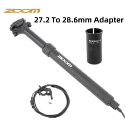 ZOOM Bicycle Dropper Seatpost 27.2-33.9MM Internal Routing 80mm Travel For MTB Gravel/Road Bikes Winter Cycling Accessories