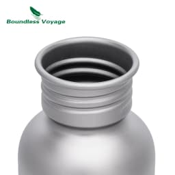 Boundless Voyage Wide Mouth Titanium Water Bottle Reusable Sport Drinking Bottle for Camping Hiking Picnic Climbing Running