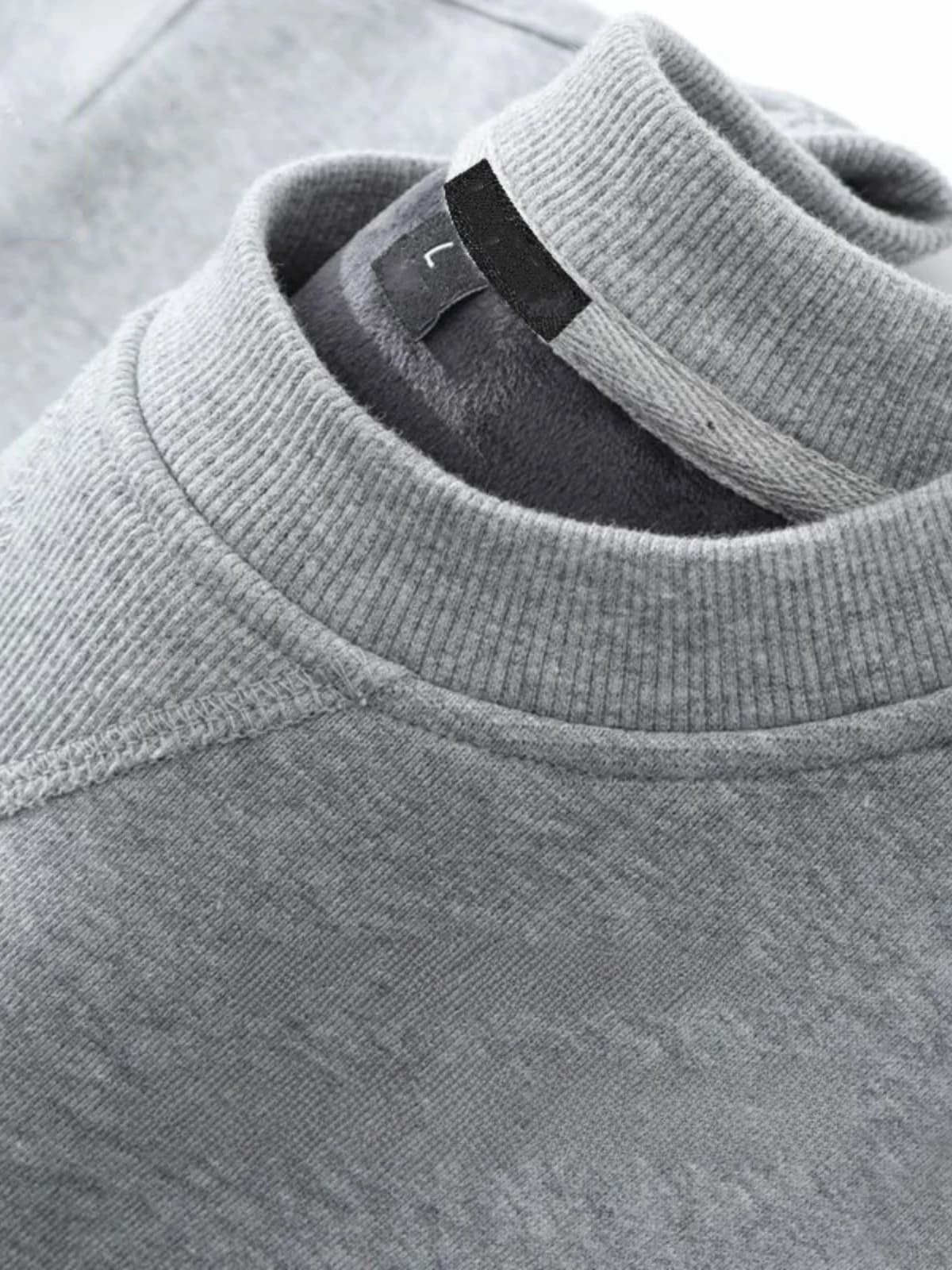 Men's Winter Fleece Lined Sweatshirt Long Sleeve Thickened Loose Casual round Neck Pullover Shirt Antimicrobial Antiwrinkle W...