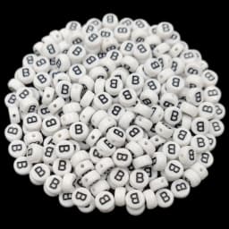 7mm 50Pcs Acrylic 26 English Letter Flat Round Beads Black on white DIY Crafts Necklace Bracelet Pendant For Jewelry Making