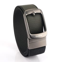 KOLBER New Reversible Belt for Men Alloy Silver Automatic Buckle Casual Belt Tight Nylon Outdoor Work Belt Black Waistband Male