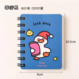 A7 Small Coil Book Travelers Notebook Kawaii Cartoon Students with Mini Blank Notebook Study Office Pocket Notepad
