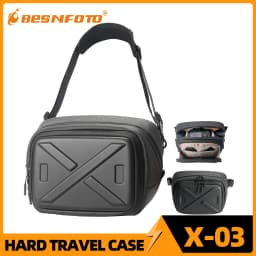Besnfoto Waterproof Hard Shell Photography Backpack for DJI Drones & DSLR Cameras, Travel Shoulder Handbag Storage Case
