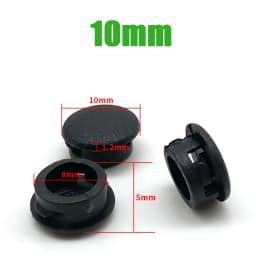 Black PE Plastic Round Pipe Plugs, Dia 10-100mm Furniture Foot Caps, Chair/Table Leg Protectors, Dustproof Tube Hole Covers