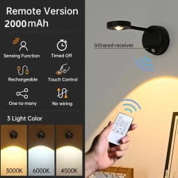 HPH Intelligent Human Sensor Wall Lamp Wireless Wall Light Dimmable Led Spotlight for Rechargeable Lighting Paintings Pictures