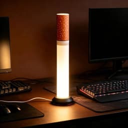 LED Ambient Night Light with Warm Glow Creative Bedside Lamp Warm Light Cigarettes Ornament for Home Office Desktop Decoration