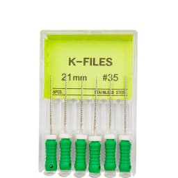 6Pcs/Pack Dental Endo Files Hand Use K Files Stainless Steel Root Canal Treatment Drills Endodontic Instruments