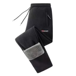 Men Fleece Thickening Casual Pants Winte Windproof Keep Warm Comfort Solid Straight Pants New Fashion Versatile Sweat Pants Men