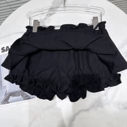DEAT 2026 Spring New Sweet Temperament Ruched Ruffle Waist Tie Skirt For Women Elastic Waist Flower Bud Short Skirts 11A08273