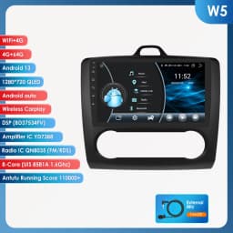 9"Android 13 Car radio GPS Stereo For Ford Focus EXI AT 2004-2011 Multimedia player 4G Autoradio DSP Carplay 2din SWC Head Unit