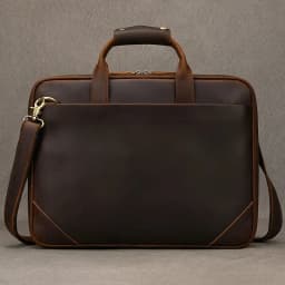 High Quality Men's Leather Laptop Bag 14 15.6 Inch Computer Briefcase A4 Document Bag For Men Male Briefcase Bags Thick Leather