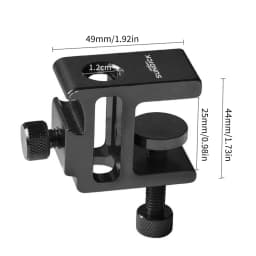 360 Degree Rotation Table Mount Clamp Aluminum Alloy Lantern Stand Clip Adjustable Height Camping Lamp Pole Table Clip for Table