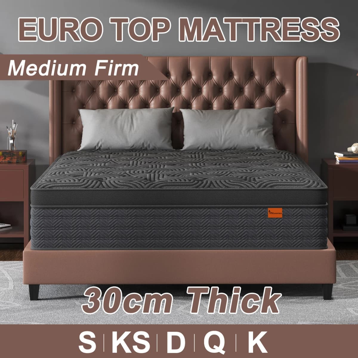 Viscountess Gel Memory Foam Mattress Queen Double King Single Bed Pocket Spring Foam Euro Top 30cm
