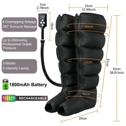 NEW Air Compression Leg Massage 6 Airbag Pneumatic Boots Used for Circulation and Leg Muscle Relaxation to Relieve Varicos Veins