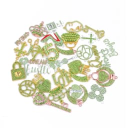 35pcs Mixed Colorful Delicated Charms picked at random For Women DIY Jewelry Accessories Purse Bowknot Perfume High heel Shoe