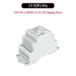 CENFAYA 0/1-10V LED Dimming Driver with Push Dim 12-48VDC Input 480W Output PWM Freq Adjustable DIN Rail Mount for LED Strip